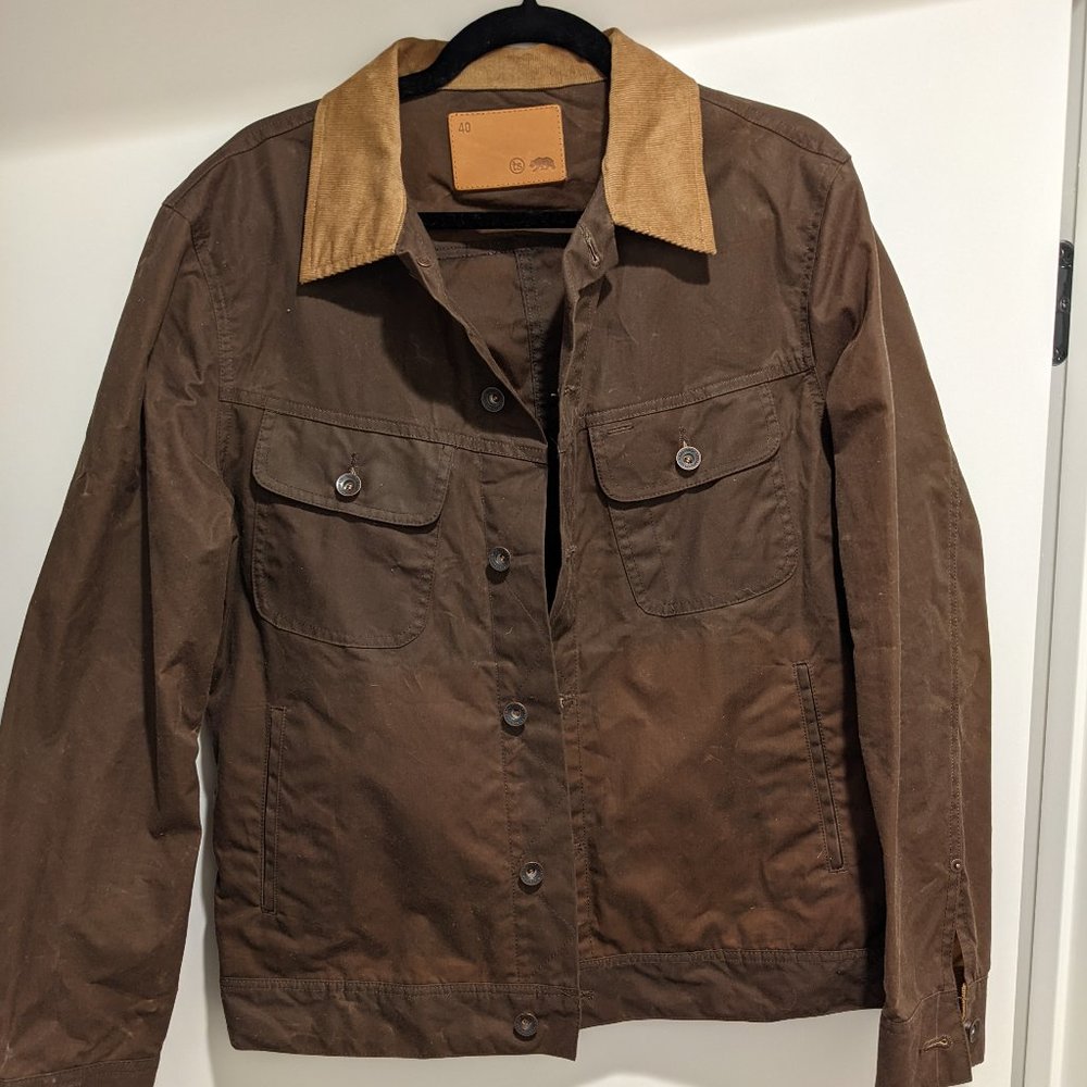 Taylor Stitch Long Haul Trucker Jacket Waxed Canvas
